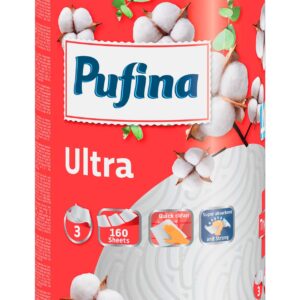 Prosop de bucatarie Pufina Ultra, 3 straturi, 160 foi