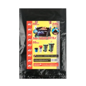 Saci SOLID EXTRA, 240L,OTI, negru, 10 buc./pachet