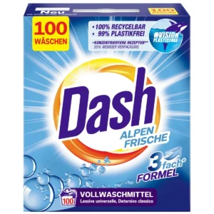 Detergent pudra Dash, Alpen Frische, 100 spalari, 6kg