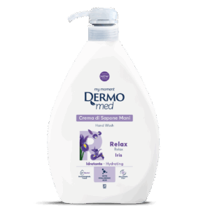 Sapun lichid crema Dermomed cu talc si iris cu pompa, 1000 ml