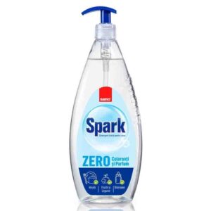 Detergent vase cu pompita Sano Spark Zero coloranti si parfum, 1L