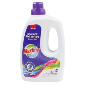 Detergent De Rufe Lichid Gel Sano Maxima Mix Wash 60 spalari 3L