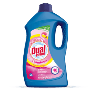 Detergent lichid pentru rufe Dual Power Flamingo, 2L