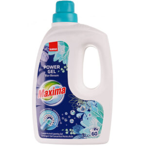 Detergent gel concentrat pentru rufe Sano Maxima Blue Blossom , 60 spalari, 3 l