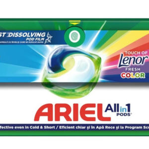 Detergent capsule ARIEL All in One PODS Touch of Lenor Color, 37 spalari