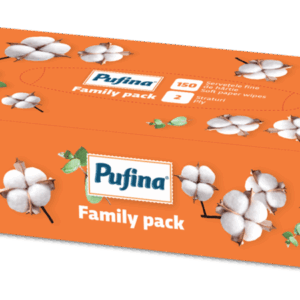 Servetele Faciale Pufina Family Pack, 2 straturi, 150 Buc