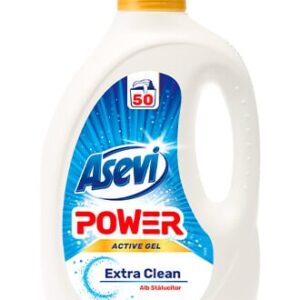 Detergent concentrat de rufe, Asevi Power Extra Clean 2.5 L, 50 spalari
