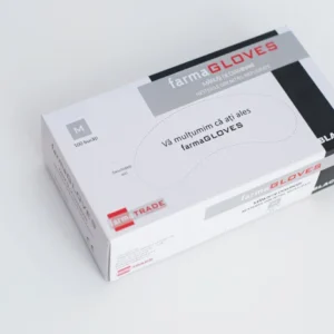 Set 100 buc, Manusi de examinare nepudrate din nitril negru, masura L